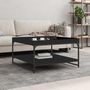 Voir la diapositive 1 : VIDAXL Table basse noir 80x80x45 cm bois d ingénierie et fer