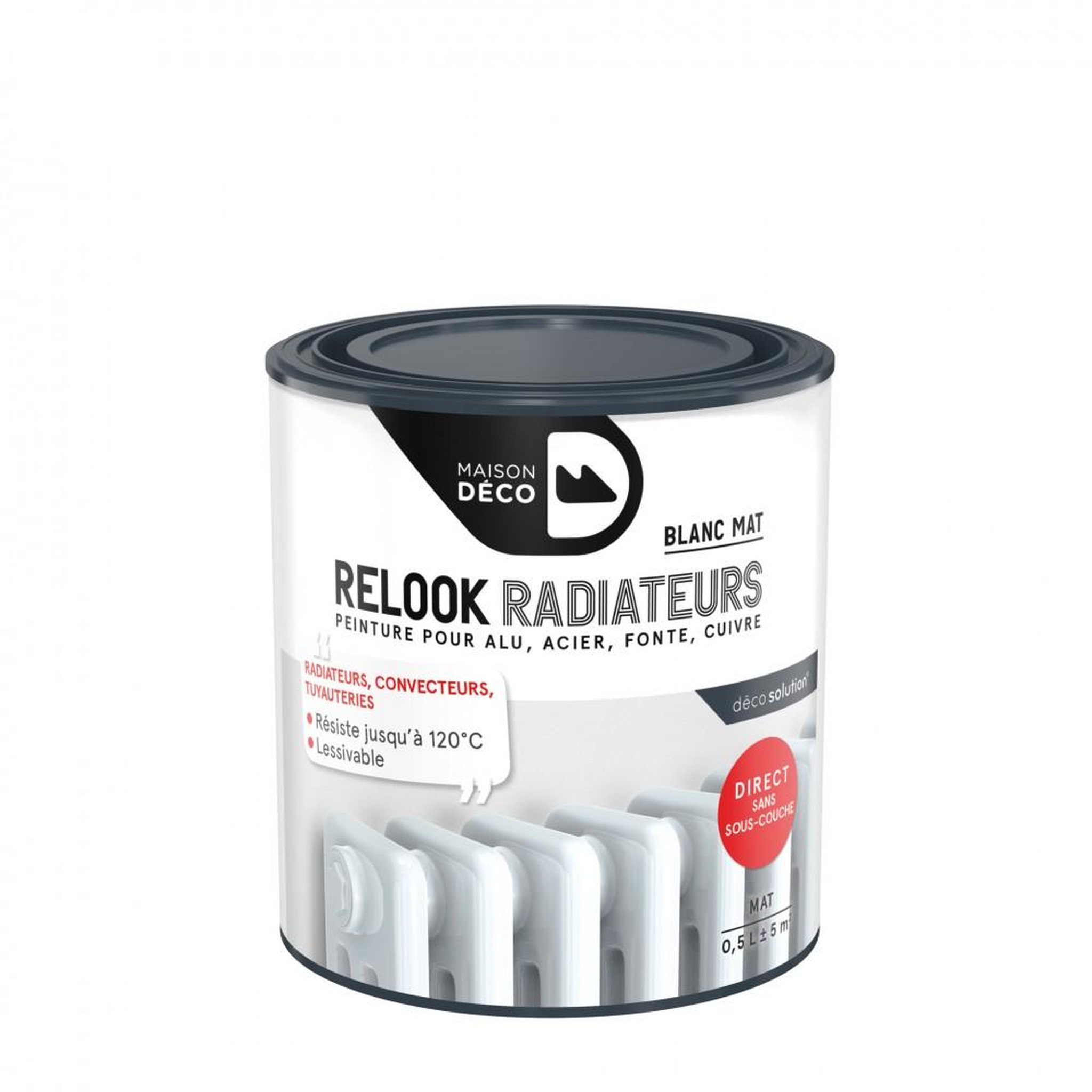 Maison deco Peinture relook radiateurs maison deco blanc mat 0.5 l