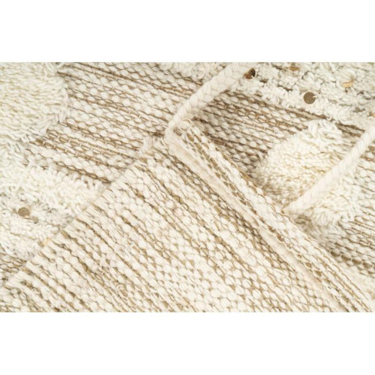 Paris Prix Tapis Bohème Tissé Fait à la Main  Bohist  Crème & Kaki