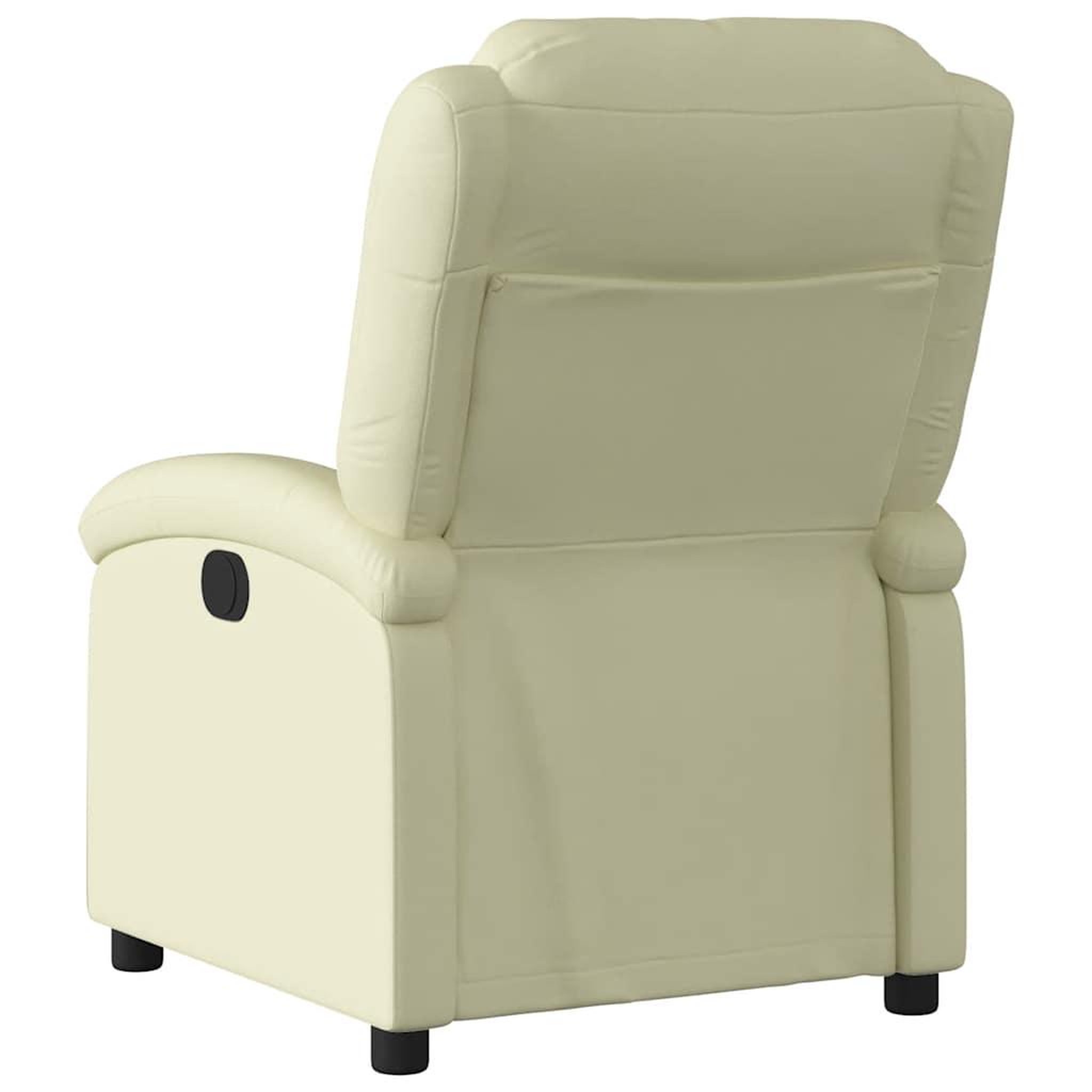Voir la diapositive 5 : VIDAXL Fauteuil inclinable electrique creme cuir veritable