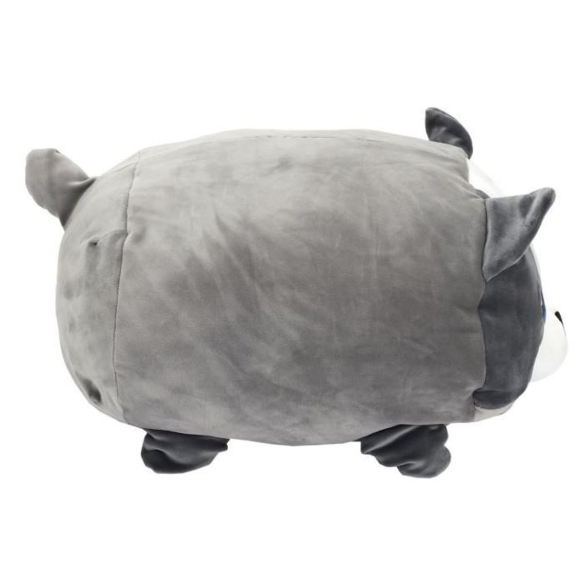Paris Prix Peluche Coussin Enfant  Chien  30cm Gris & Blanc