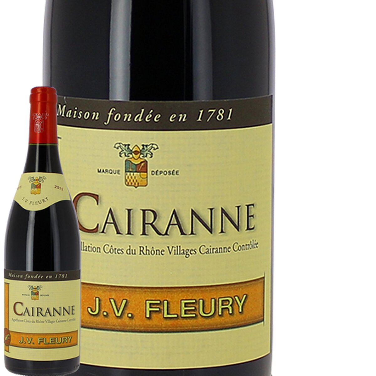 Jv Fleury Côtes Du Rhone Villages Cairanne Rouge 2015