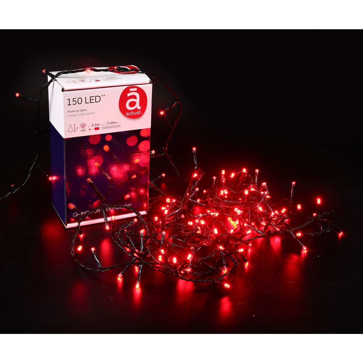 Guirlande lumineuse 150 LEDS rouge