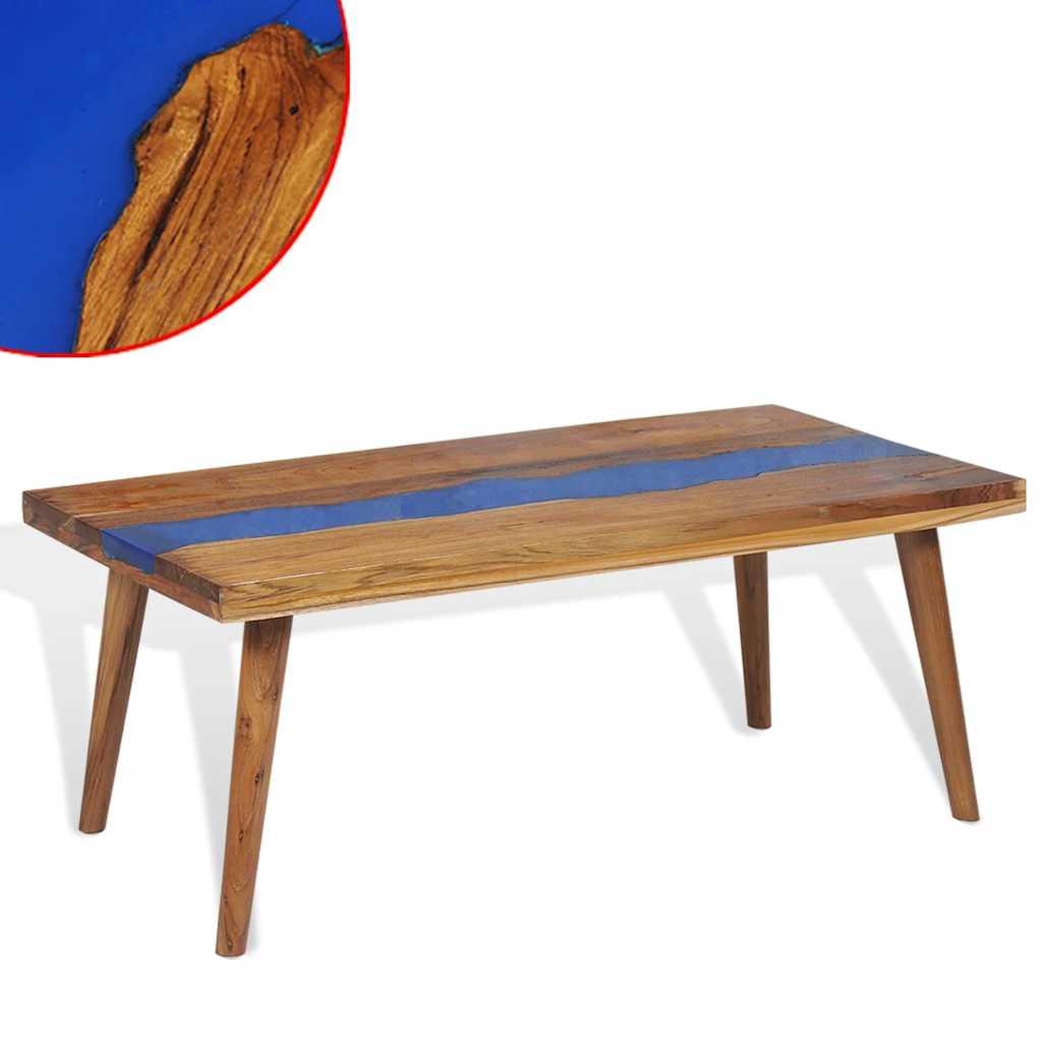 Voir la diapositive 4 : VIDAXL Table basse Teck Resine 100x50x40 cm