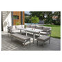 Voir la diapositive 2 : DCB GARDEN Salon de jardin 9 personnes en aluminium gris ANTALYA