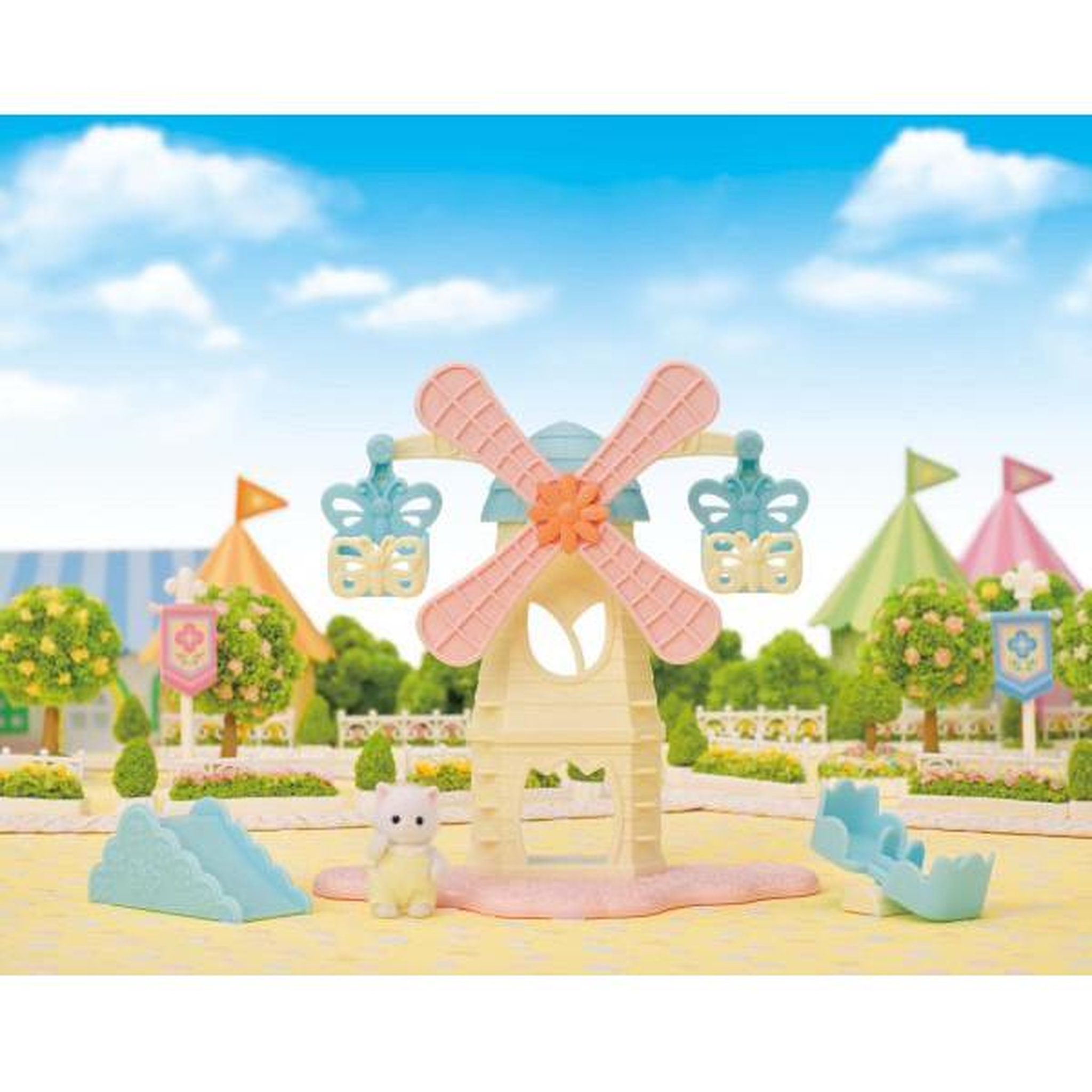 Voir la diapositive 4 : SLI SYLVANIA SAS Figurines miniatures - SYLVANIAN FAMILIES - Le moulin des bébés - Intérieur - Rose - 3 ans