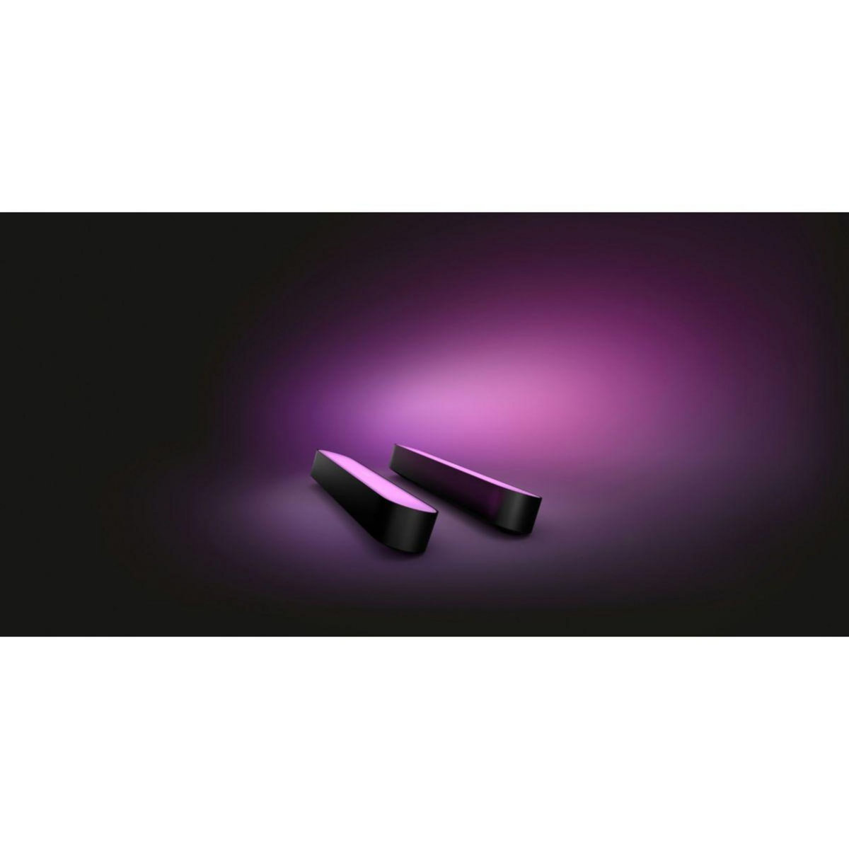 Philips Lampe connectée HUE W&C Play x2 avec alim. Noir