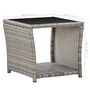 Voir la diapositive 6 : VIDAXL Table basse Gris 45x45x40 cm Resine tressee et verre