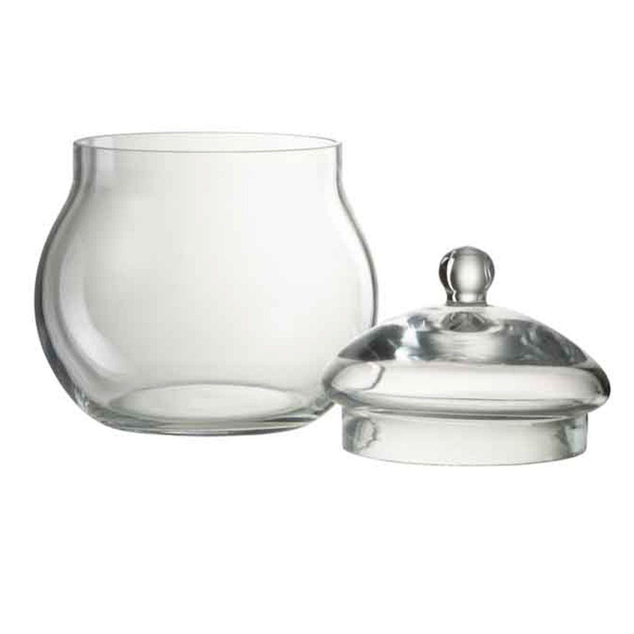 Voir la diapositive 2 : J-LINE Bocal en Verre Design  Boule  19cm Transparent