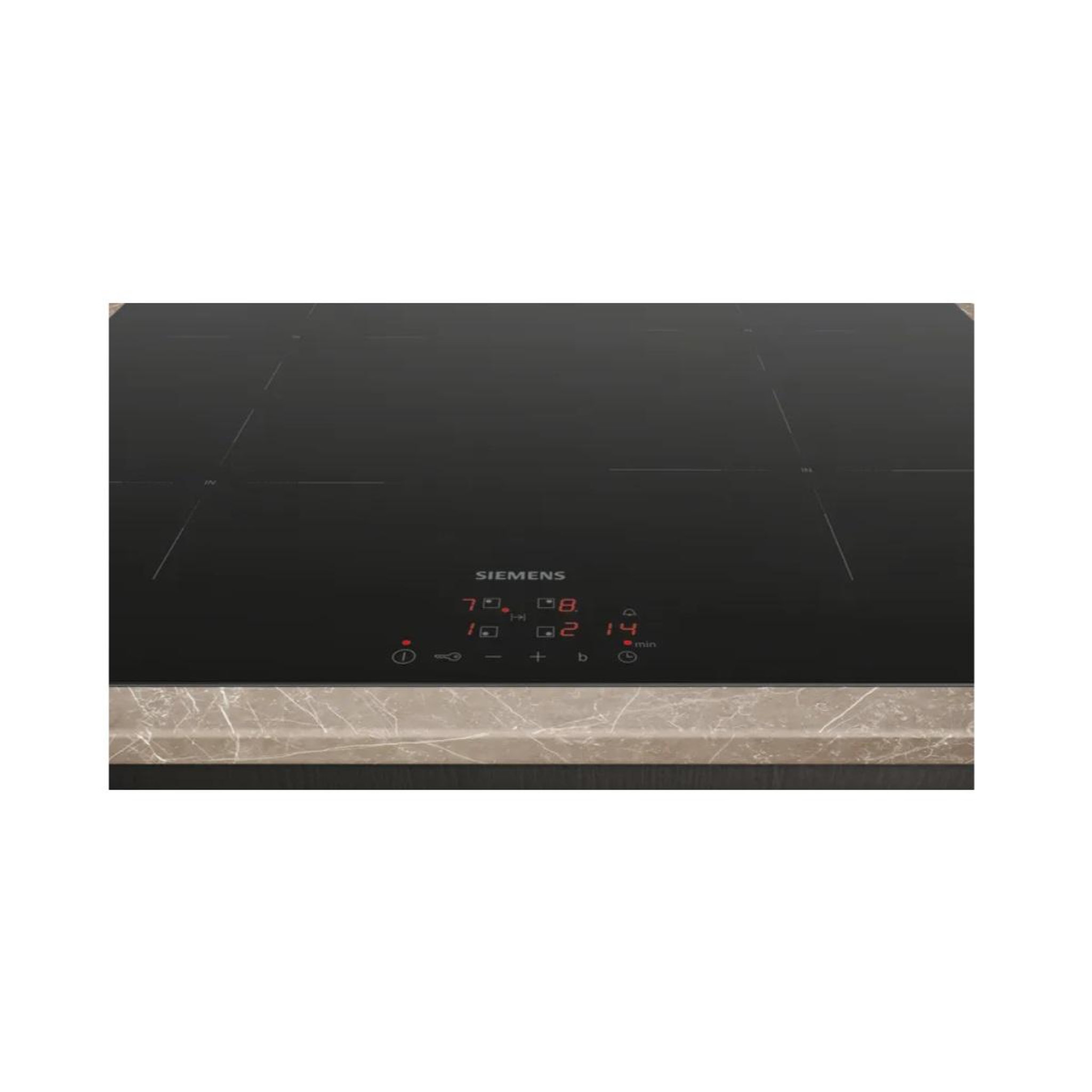 Voir la diapositive 2 : Siemens Table de cuisson induction 60cm 4 feux 4600w noir - eu611beb5h