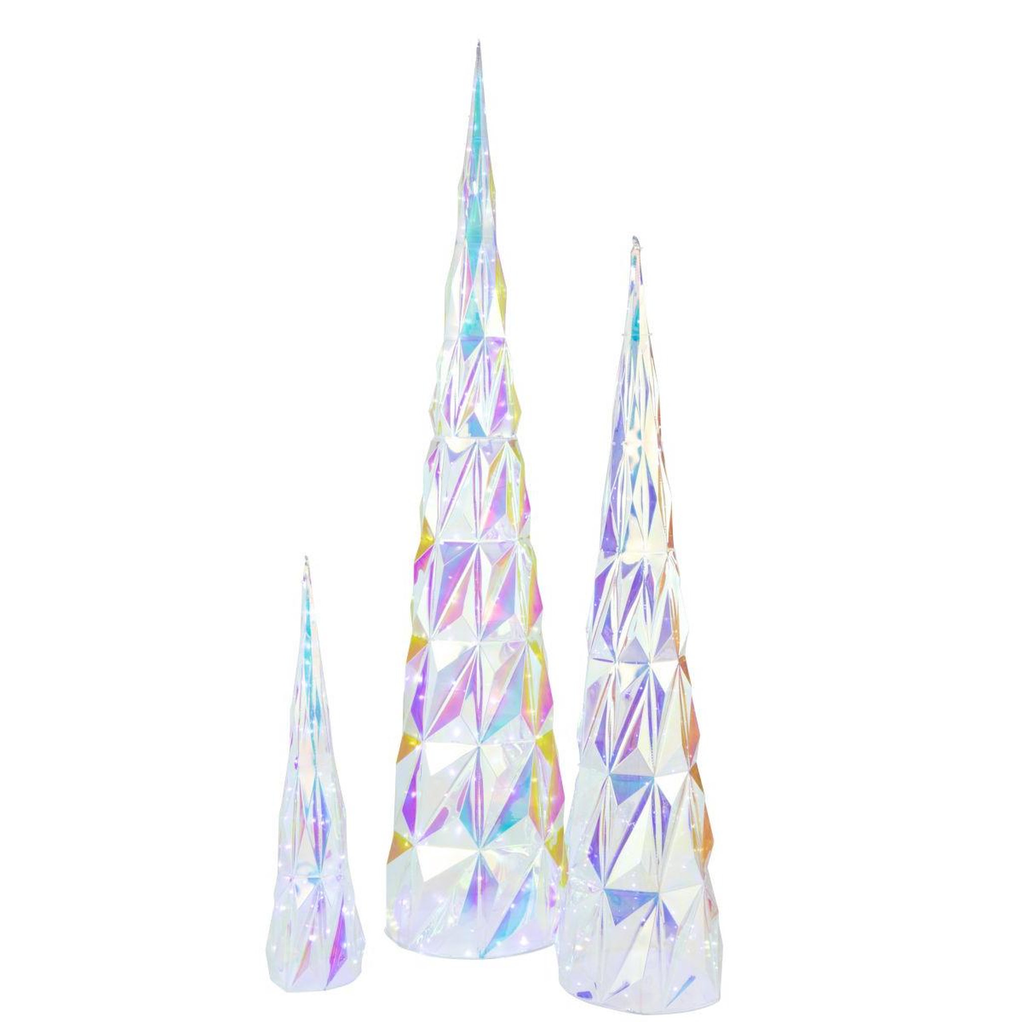 Voir la diapositive 3 : J-LINE Sapin à led  color pop  80cm multicolore