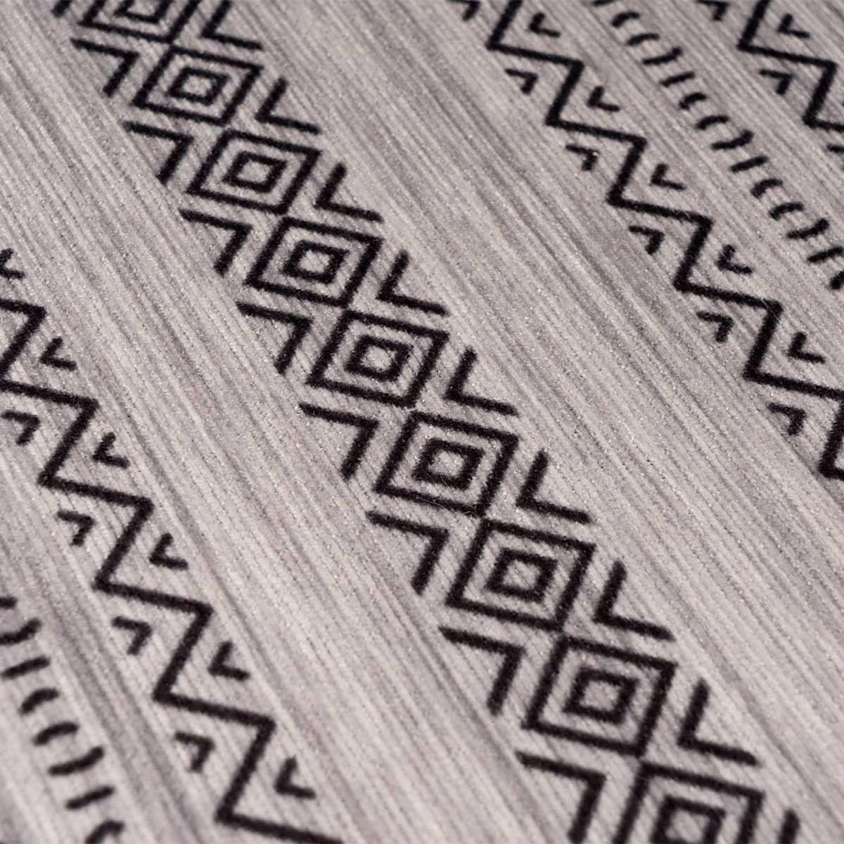 Paris Prix Tapis Tissé Imprimé à Poils Plats  Maya  Gris