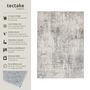 Voir la diapositive 2 : tectake Tapis design vintage à poils courts en laine synthétique et feutre beige/gris 120 x 170 cm