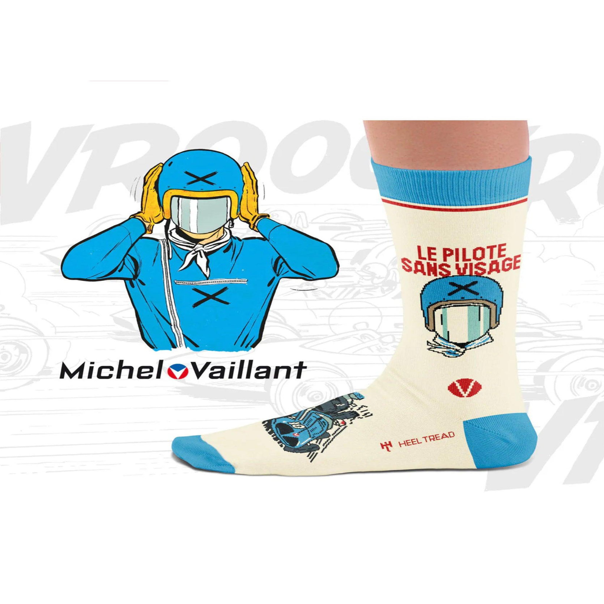 Voir la diapositive 3 : SOCK AFFAIRS Chaussettes michel vaillant, le pilote sans visage