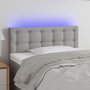 Voir la diapositive 1 : VIDAXL Tete de lit a LED Gris clair 100x5x78/88 cm Tissu