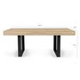 Voir la diapositive 7 : Table de séjour salle à manger extensible style industriel 160/200 cm MILTON