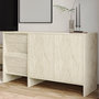Voir la diapositive 4 : Habitat et Jardin Buffet en bois  Laris 130  - 130 x 44 x 82 cm - Travertin