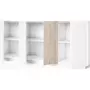 HOMIFAB Buffet 4 portes blanc et effet bois 180 cm - Josie