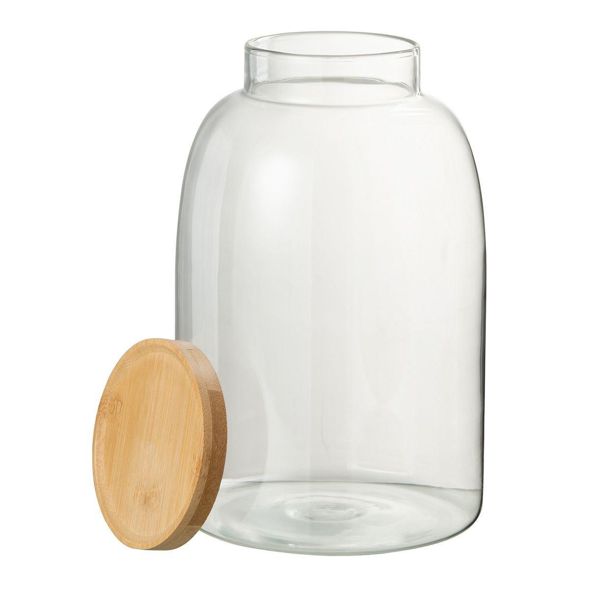 Voir la diapositive 2 : J-LINE Bocal de conservation en verre  tom  3,2l transparent
