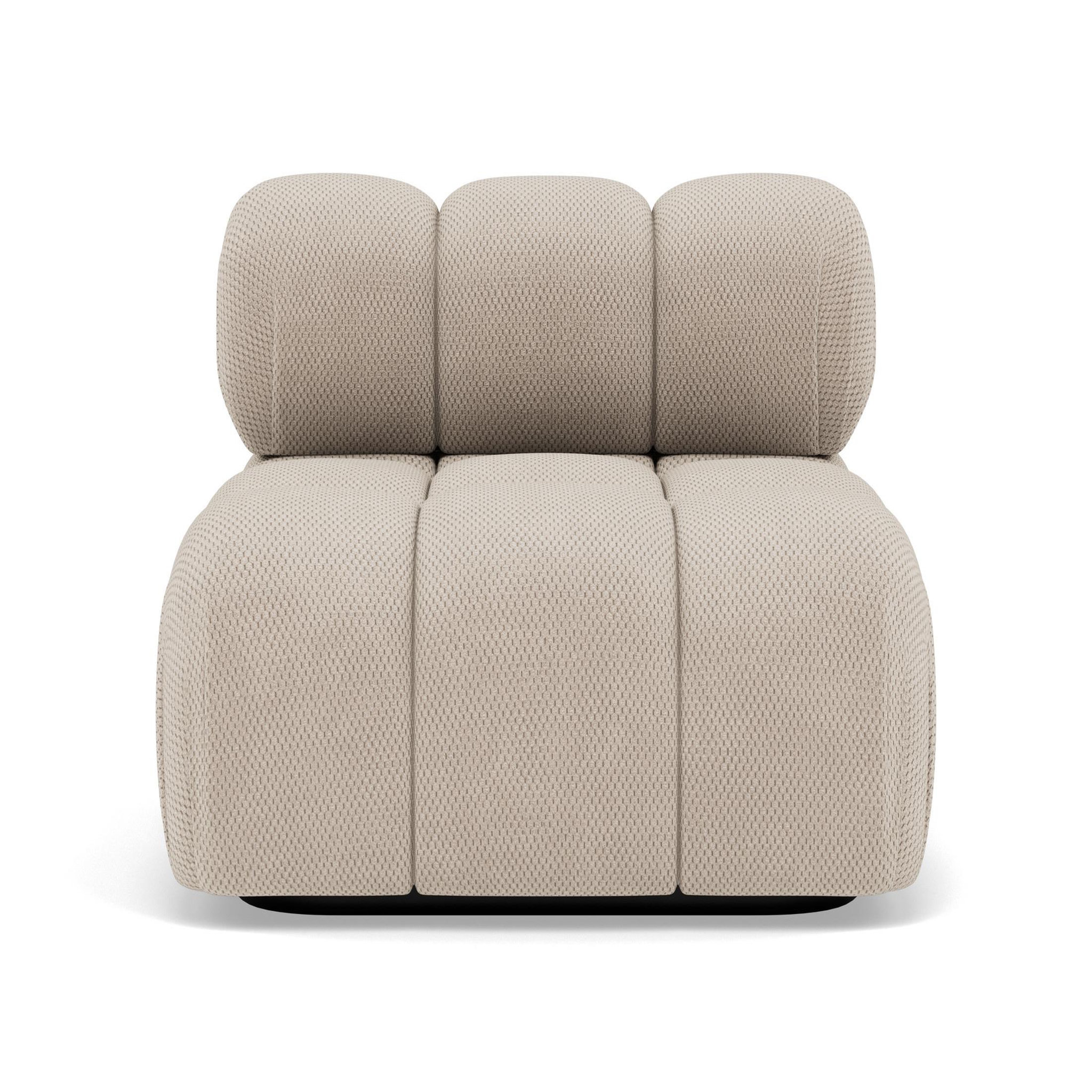 BEST MOBILIER Ruby - module d'assise en velours texturé. Coloris disponibles : Orange, Beige