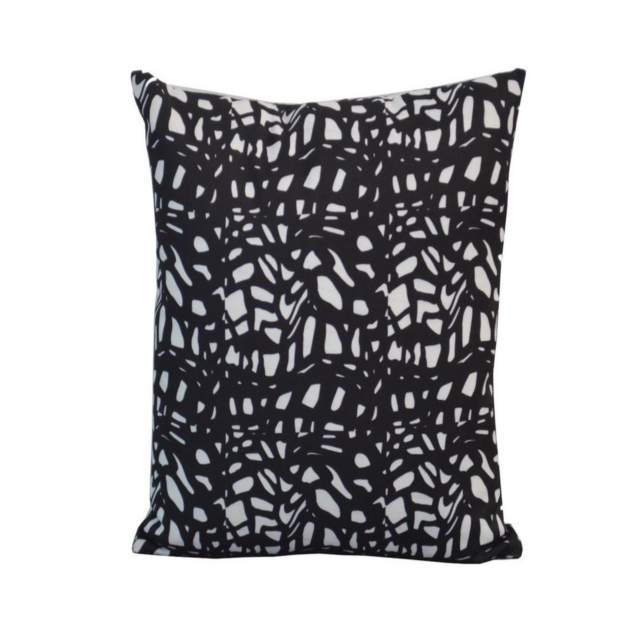 Proloisirs Coussin déhoussable exterieur décor Motif Graphique chevron noir 45 x 45 cm