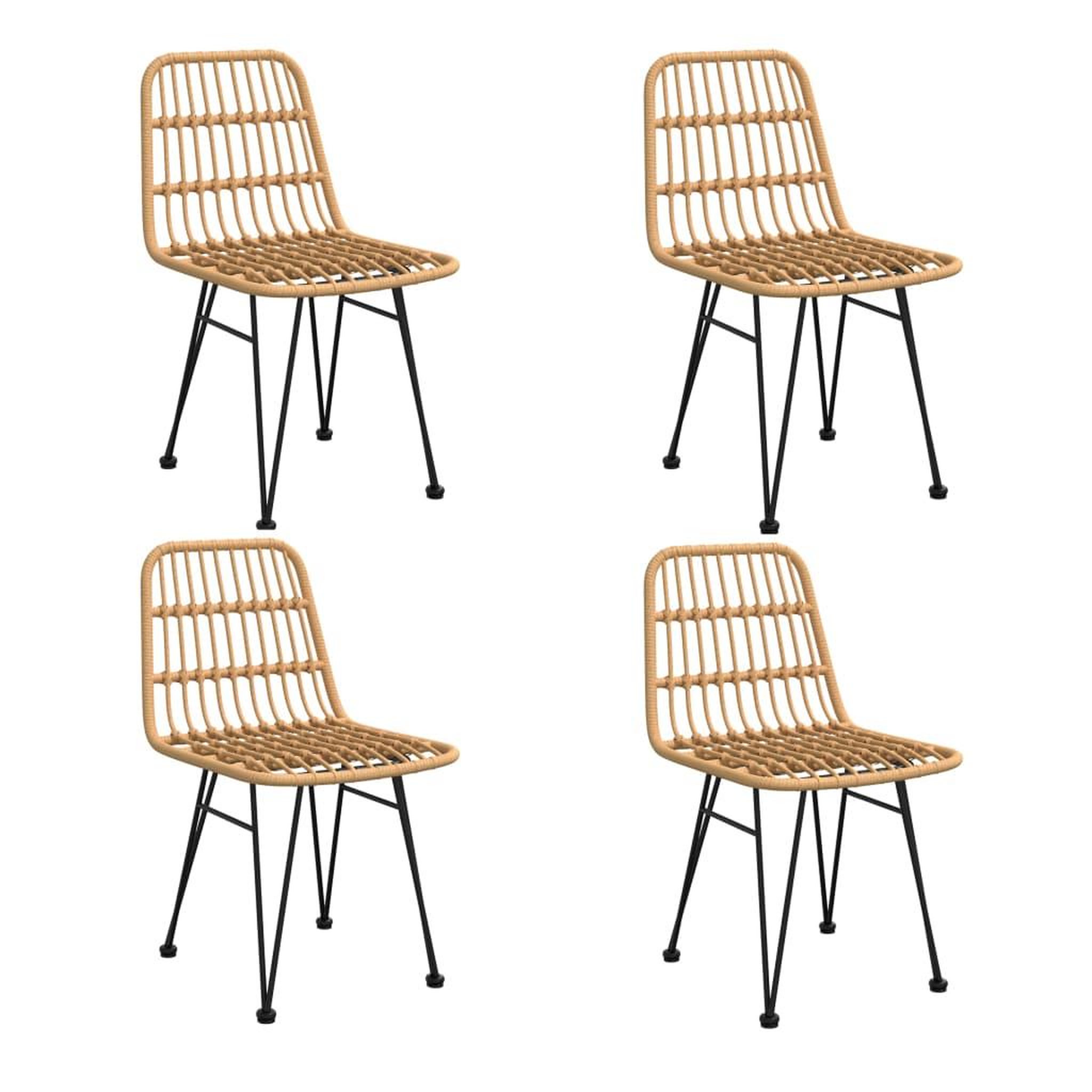 Voir la diapositive 4 : VIDAXL Ensemble a manger de jardin 5pcs Resine tressee