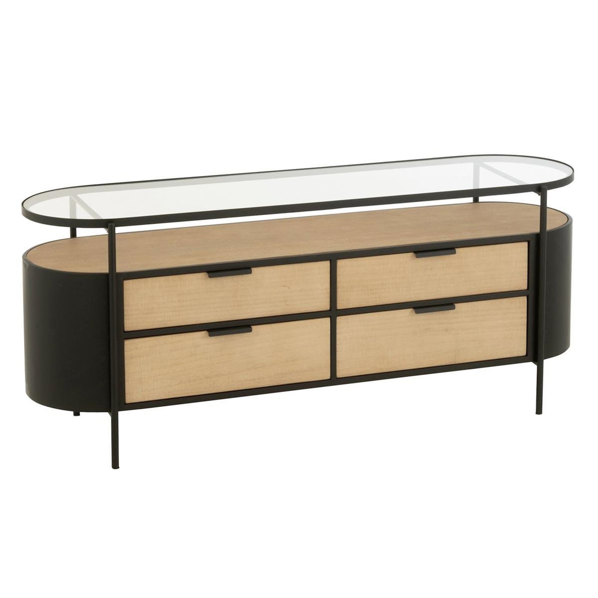 Paris Prix Buffet 4 Tiroirs  Bya  133cm Naturel