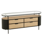 Paris Prix Buffet 4 Tiroirs  Bya  133cm Naturel