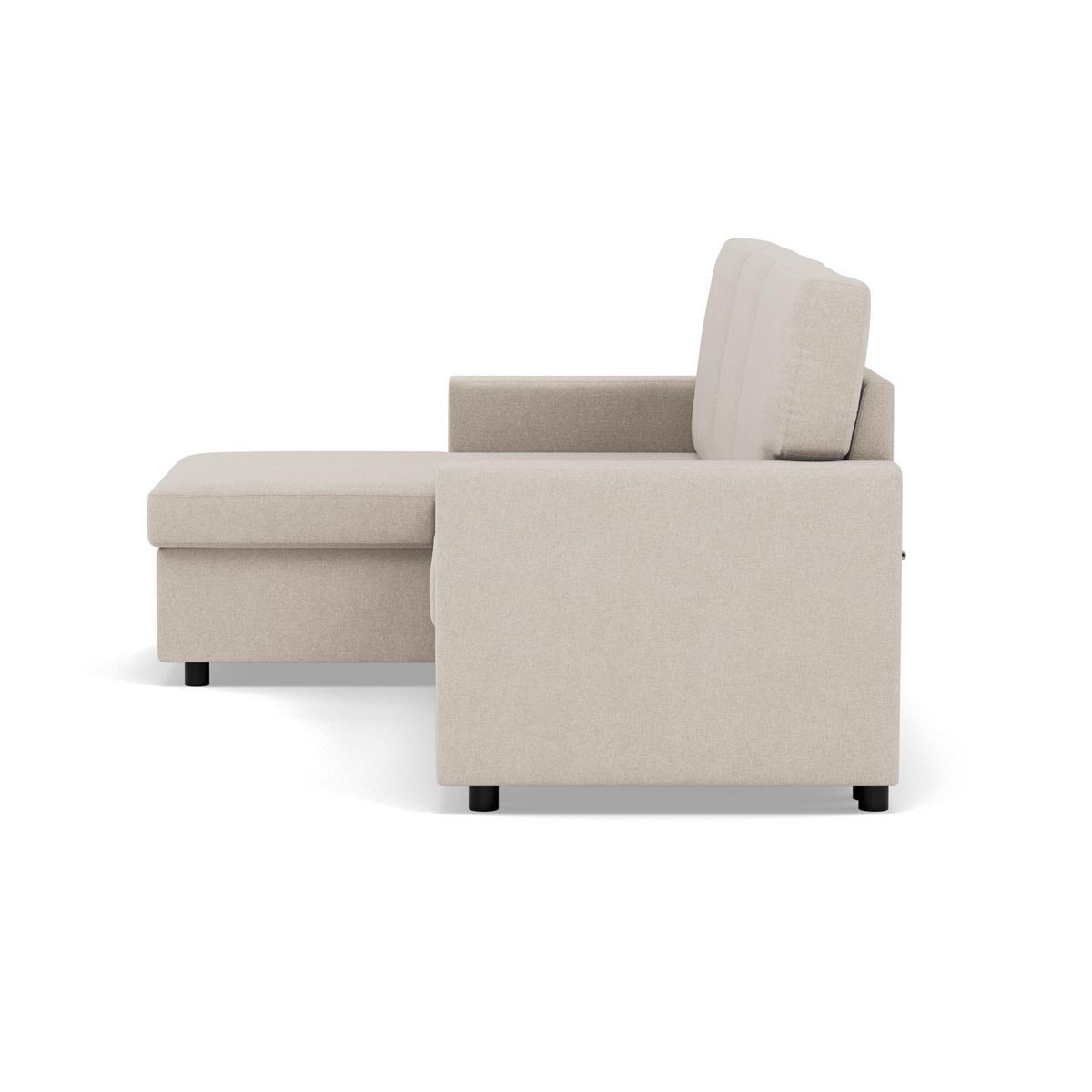 BEST MOBILIER Meiya - canapé d'angle réversible 4 places convertible avec coffre en tissu