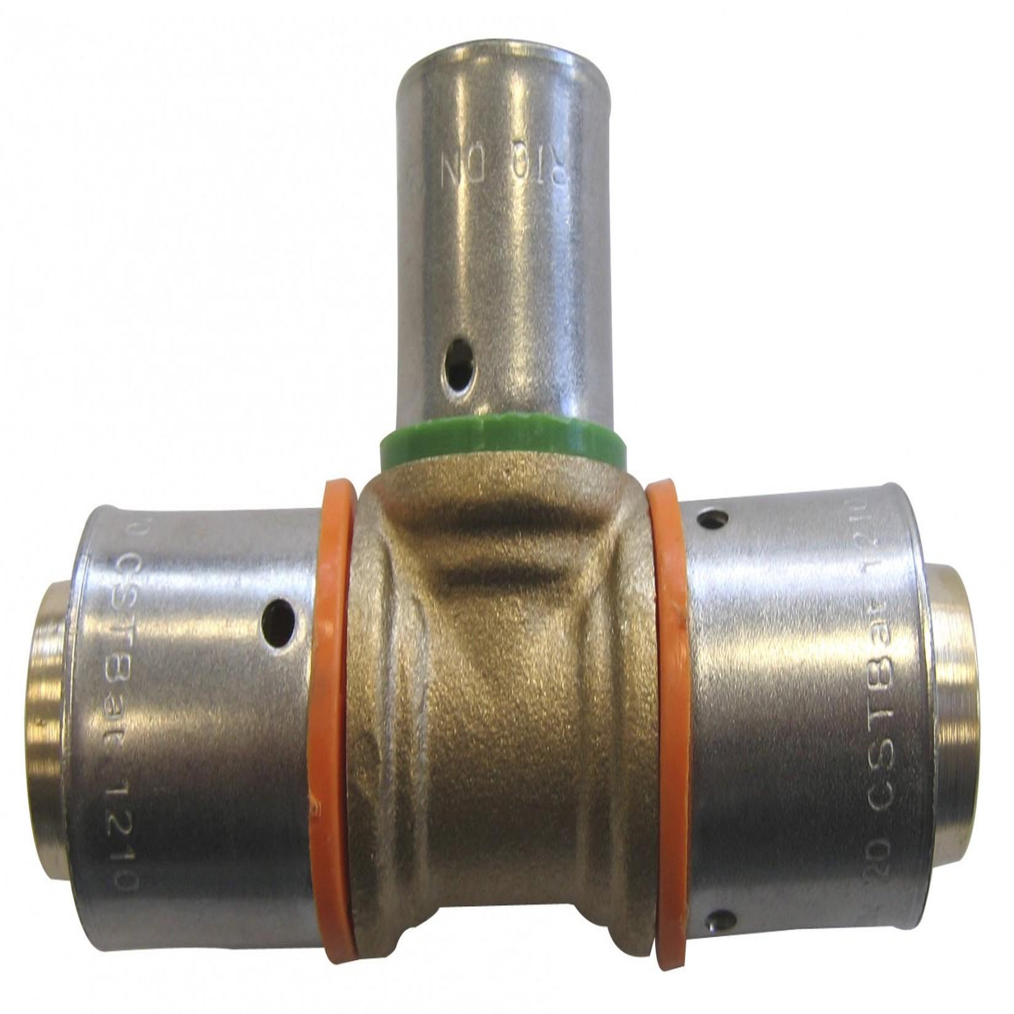 CENTRALE BRICO Raccord Té inégal à sertir laiton D.20 pour tube en per