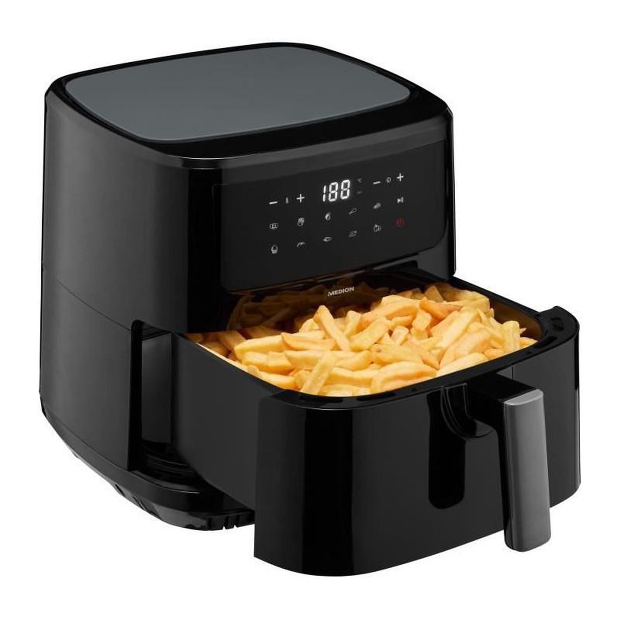 Voir la diapositive 3 : Medion Friteuse a Air Chaud - MEDION - 50072999 - 2150 W - Ecrant tactile - 9 programmes - Noir
