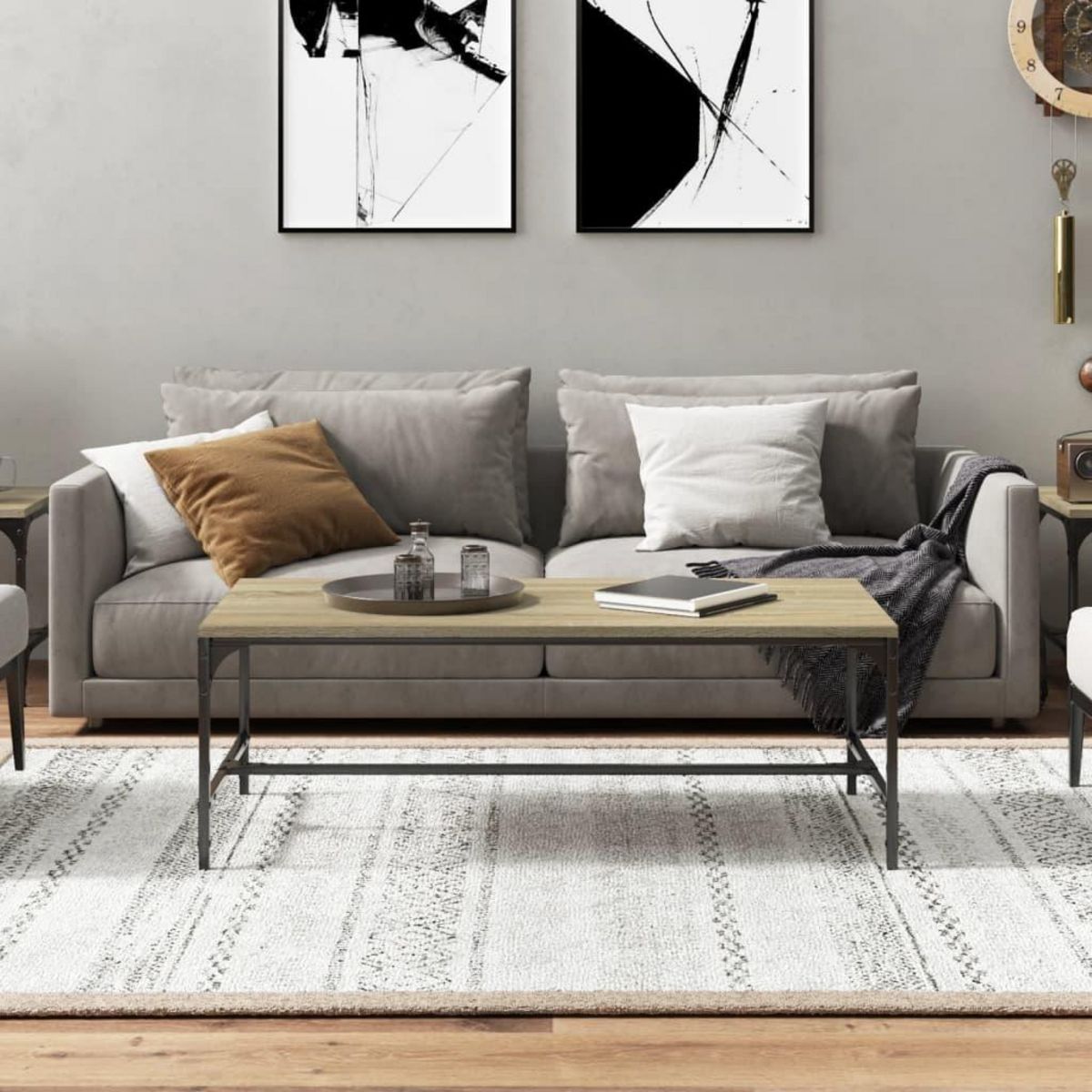 VIDAXL Table basse Chene sonoma 100x50x35 cm Bois d'ingenierie