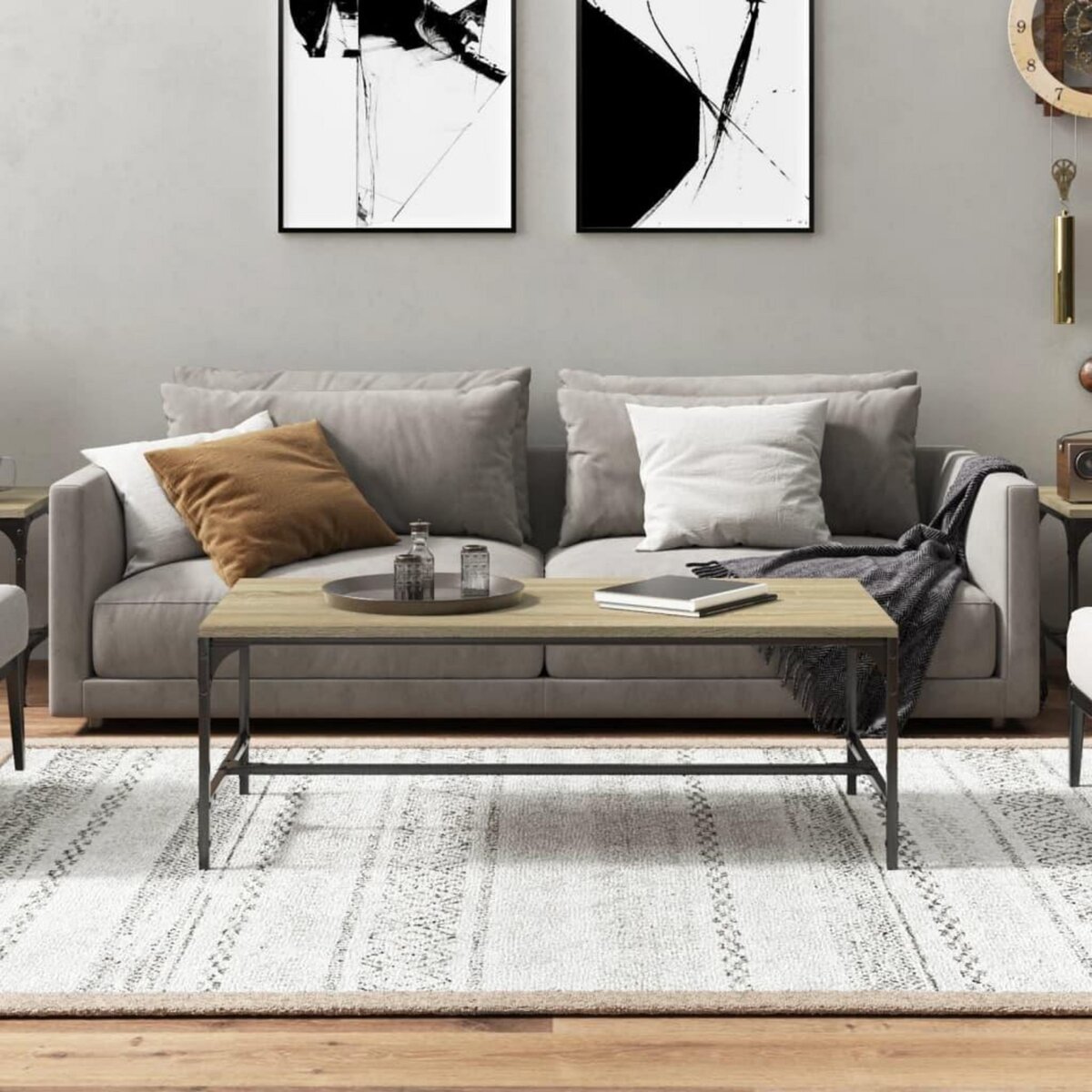 VIDAXL Table basse Chene sonoma 100x50x35 cm Bois d'ingenierie