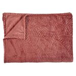 Paris Prix Plaid Flanelle Embosse  Roméo  120x150cm Terracotta