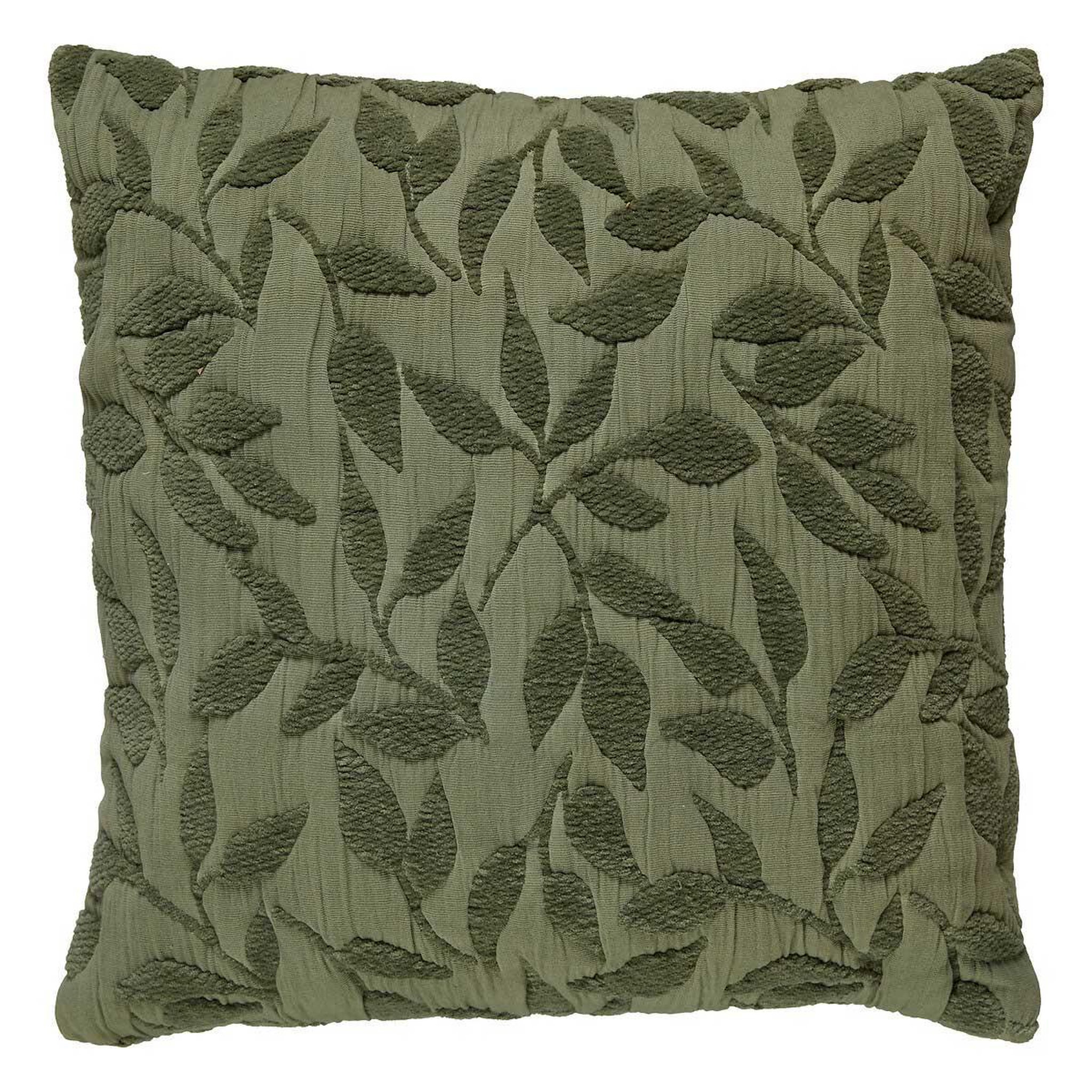 ATMOSPHERA Coussin déco jacquard  lethon  50x50cm vert clair