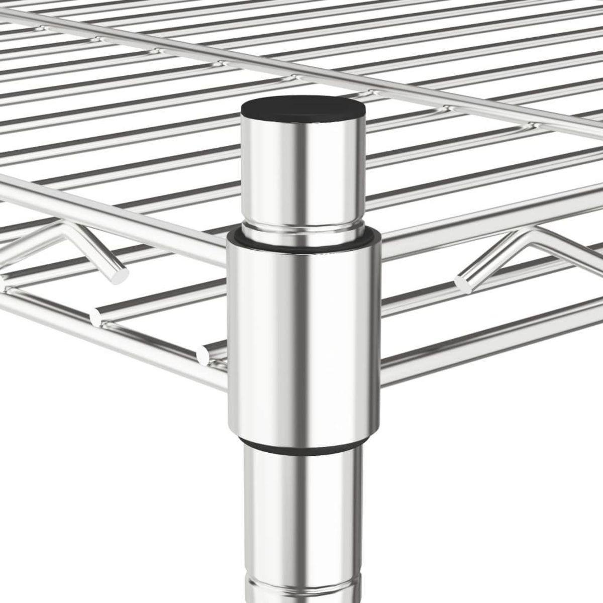 VIDAXL Etagere de rangement 5 niveaux roues 75x35x155 cm Chrome 250 kg