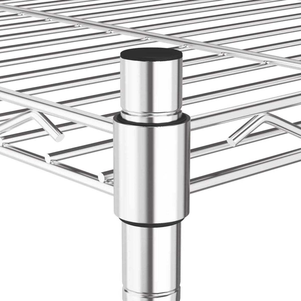 VIDAXL Etagere de rangement 5 niveaux roues 75x35x155 cm Chrome 250 kg