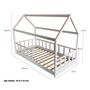 Voir la diapositive 5 : Lit cabane 90 x 190 cm + sommier + barrière TIKI