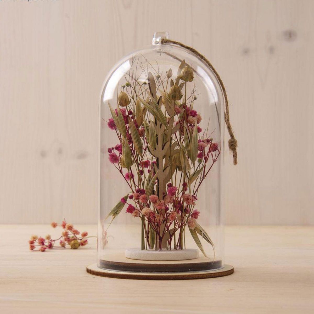 Rayher Bouquet de fleurs séchées vertes et roses