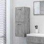 Voir la diapositive 1 : VIDAXL Armoire de salle de bain Gris beton 30x30x80 cm Bois ingenierie