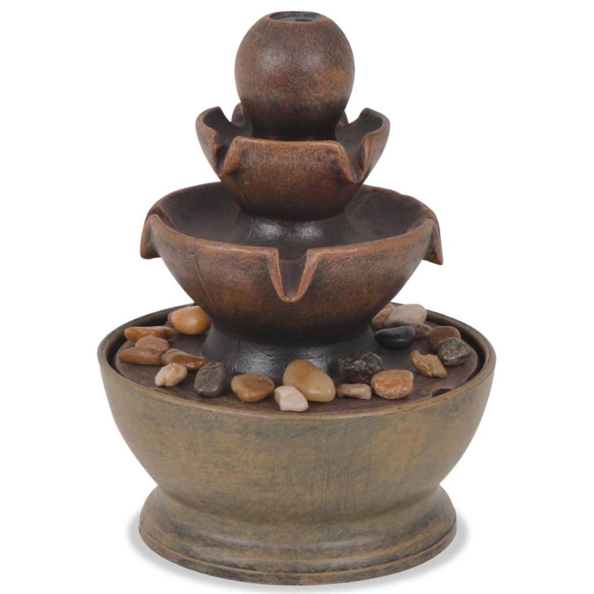 VIDAXL Fontaine d'interieur avec pompe Polyresine