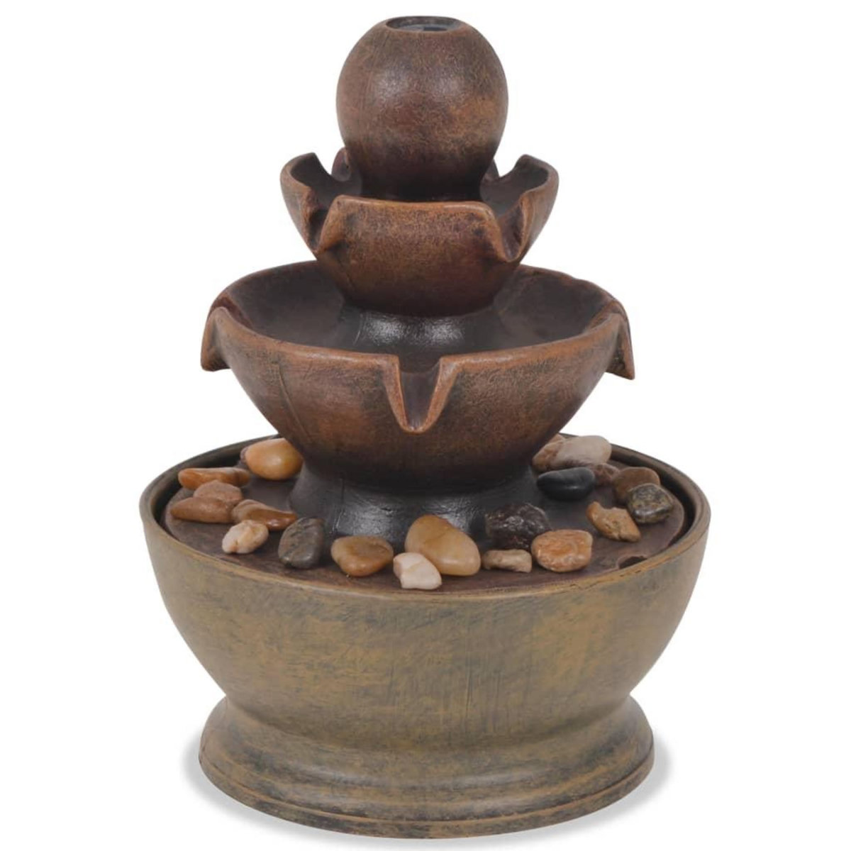 VIDAXL Fontaine d'interieur avec pompe Polyresine