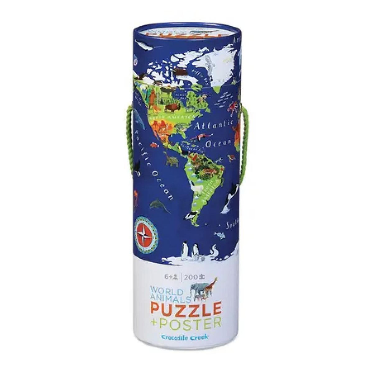 CROCODILE CREEK Puzzle Poster - 200 pieces - Animaux du monde