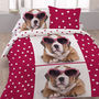 Voir la diapositive 1 : Dourev Housse de couette 200x200 Sun Dog + 2 taies coton 52 fils
