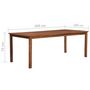 Voir la diapositive 5 : VIDAXL Table de jardin 200x100x74 cm Bois d'acacia massif