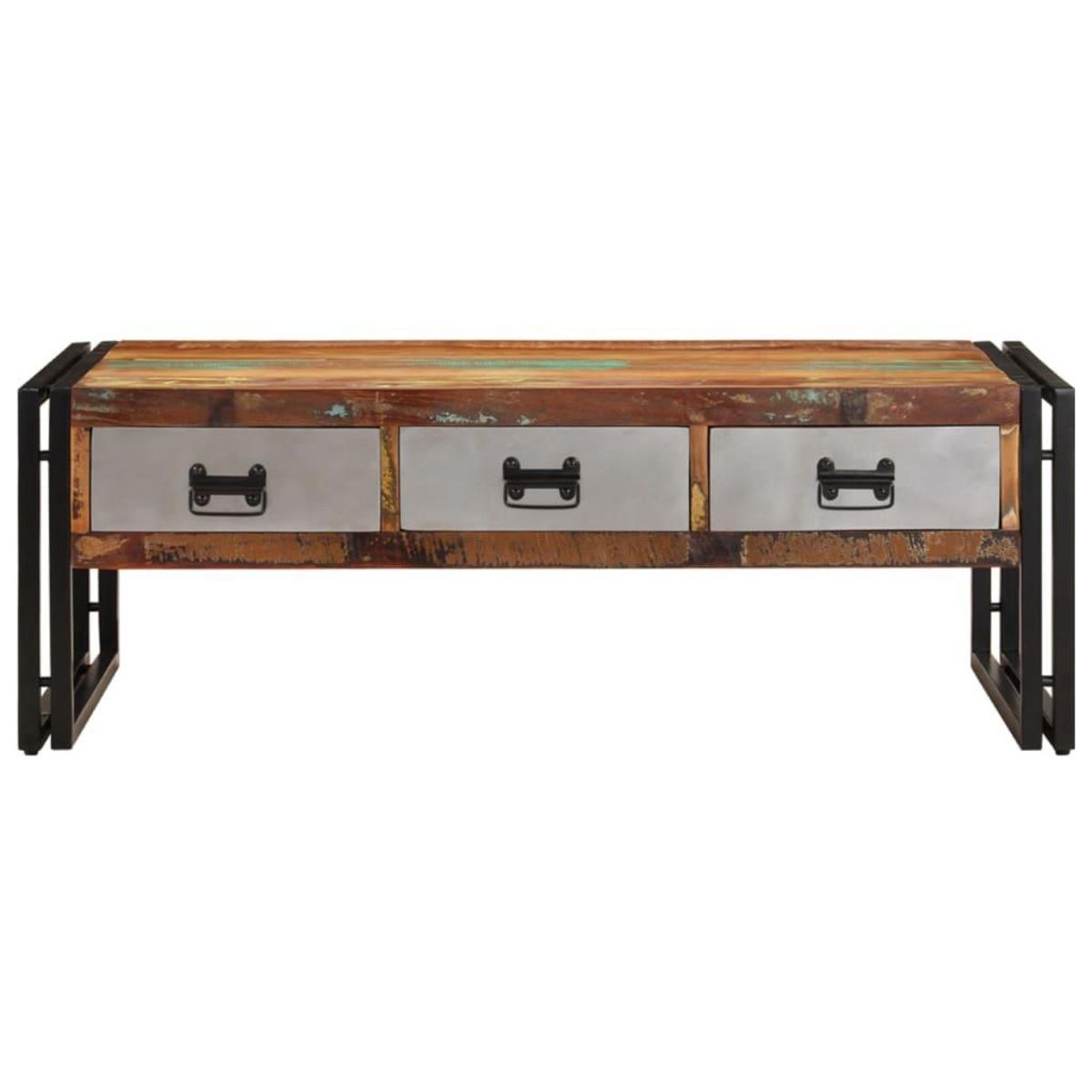 VIDAXL Table basse avec 3 tiroirs Bois de recuperation 100x50x35 cm