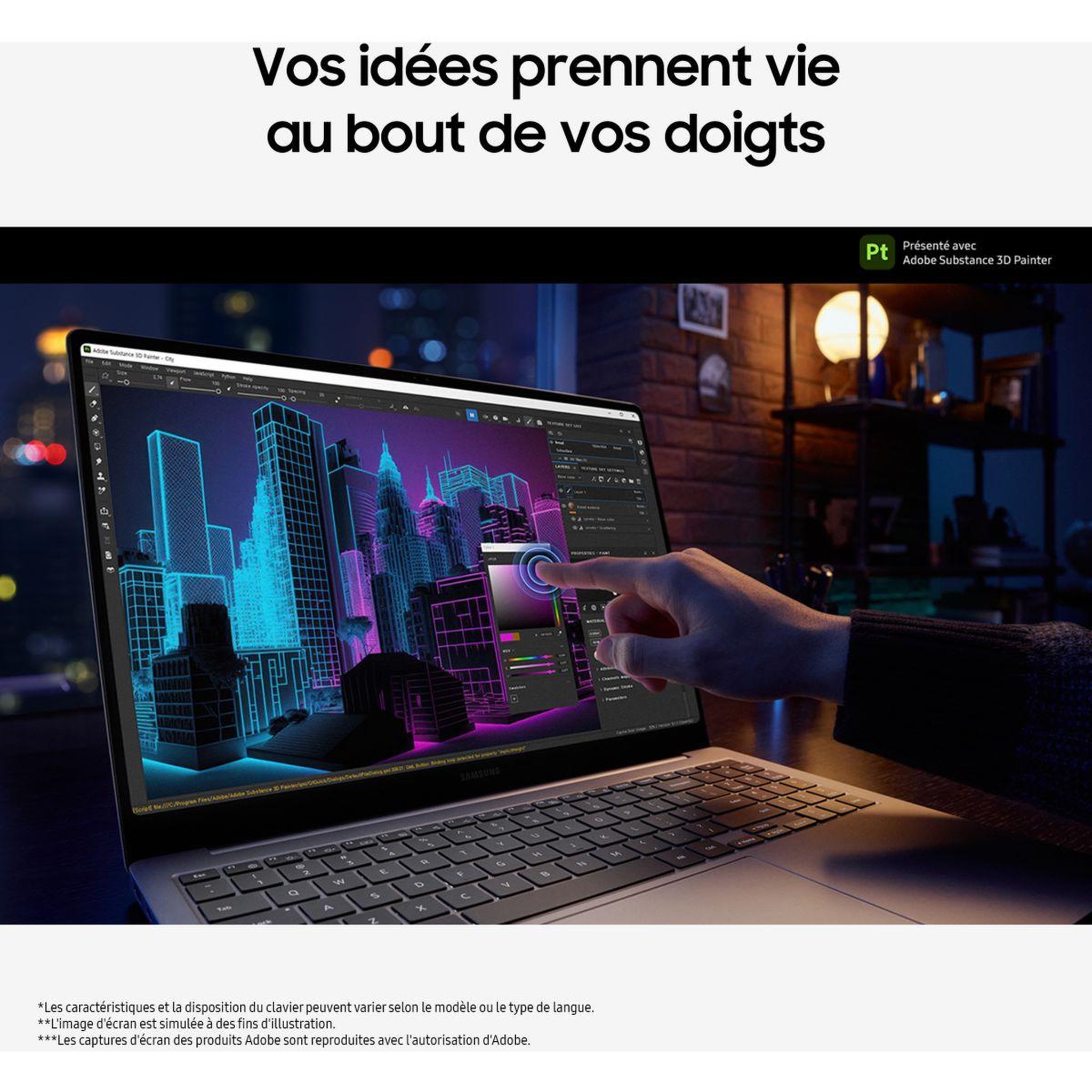 Voir la diapositive 4 : Samsung Ordinateur portable Galaxy Book4 Ultra 16' U7 32Go 1To Gris