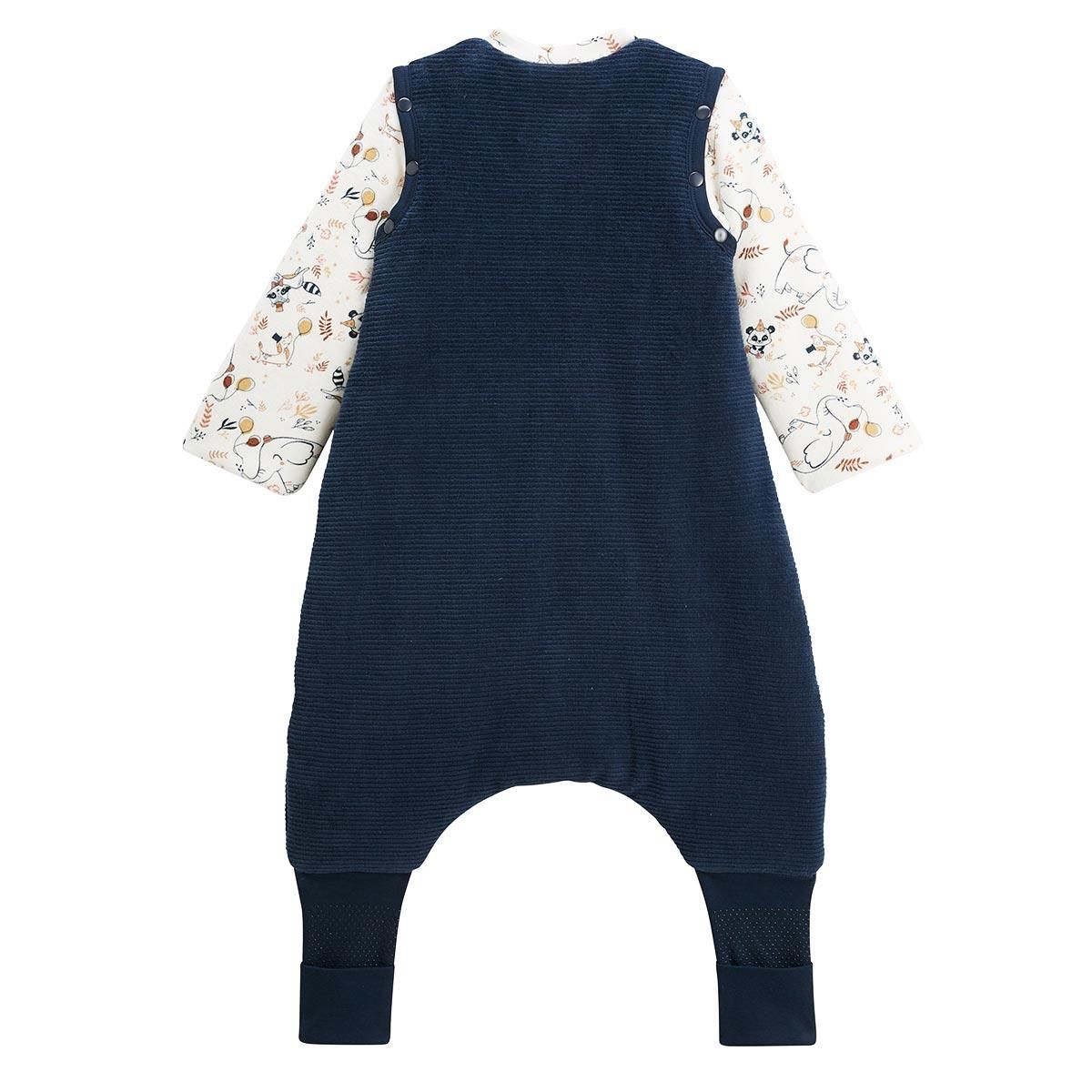 Petit Béguin Turbulette d'hiver en velours avec pieds retroussables et manches amovibles Cirque d'automne