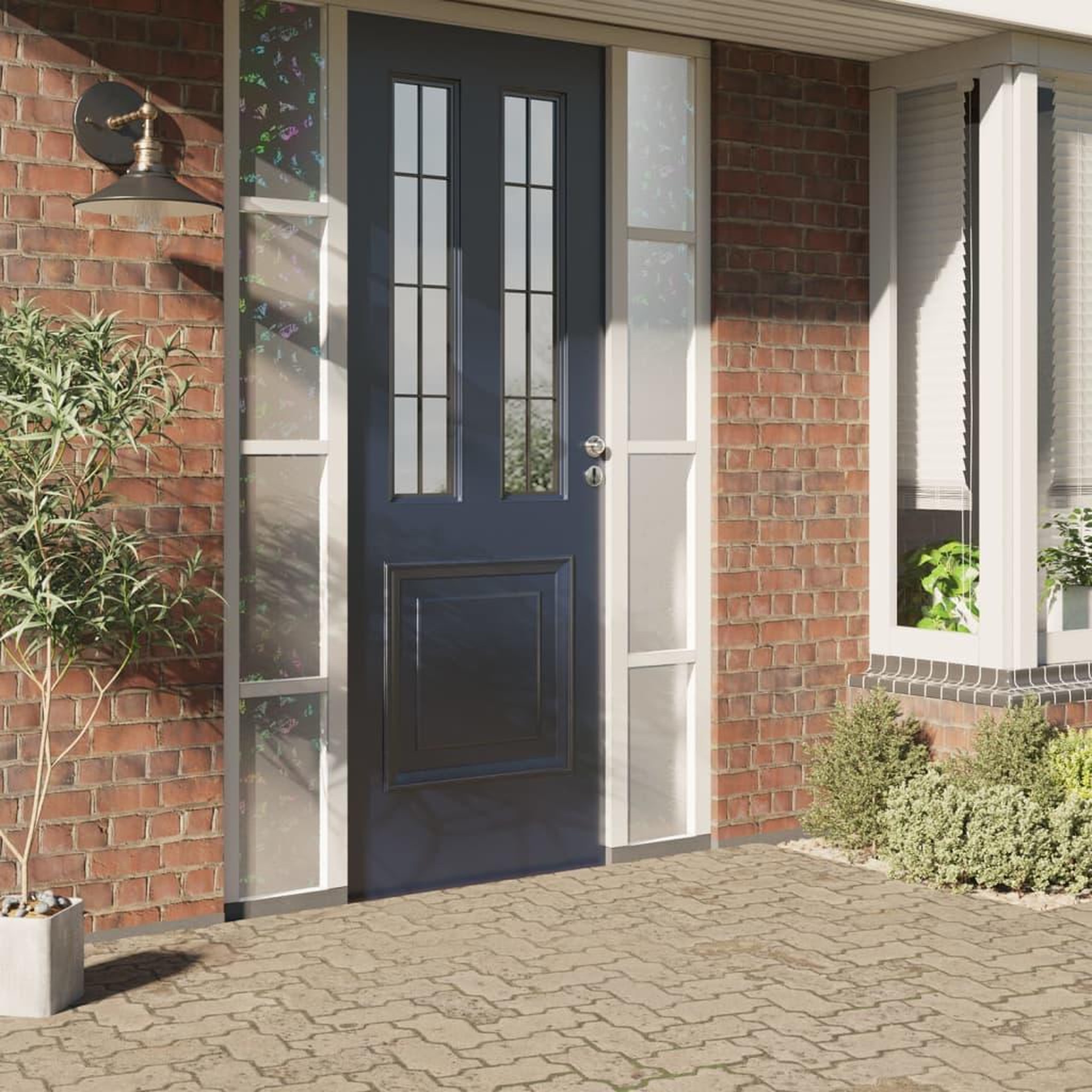 VIDAXL Film pour fenetre depoli motif arc-en-ciel 3D 90x1000 cm PVC
