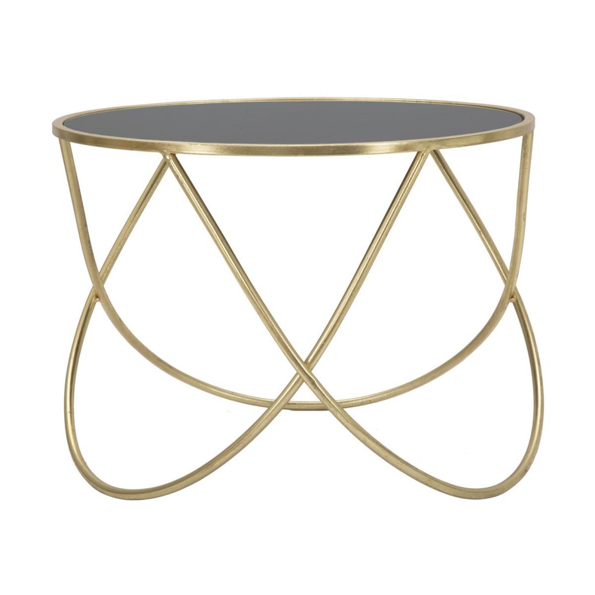 Voir la diapositive 2 : Paris Prix Table basse design  ring  60cm noir & or